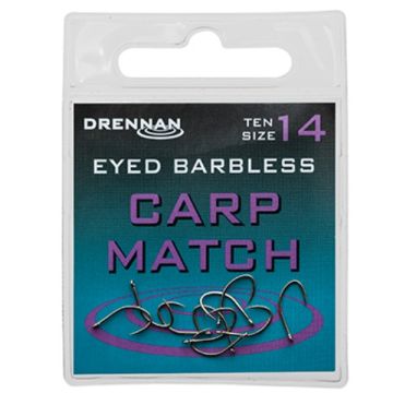 Drennan  Carp Match Hooks.Eyed Barbless