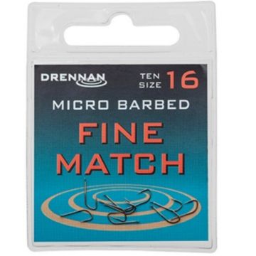 Drennan Fine Match hooks. micro barbed